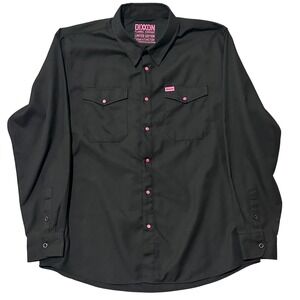 Dixxon Flannel Snap-On Limited Edition Black Work Utility‎ Shirt Men - 2XL